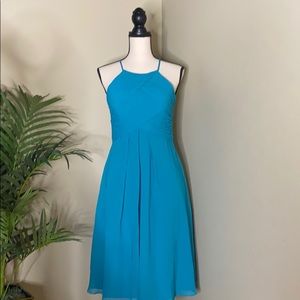 Ocean  Blue Halter Dress by Azazie